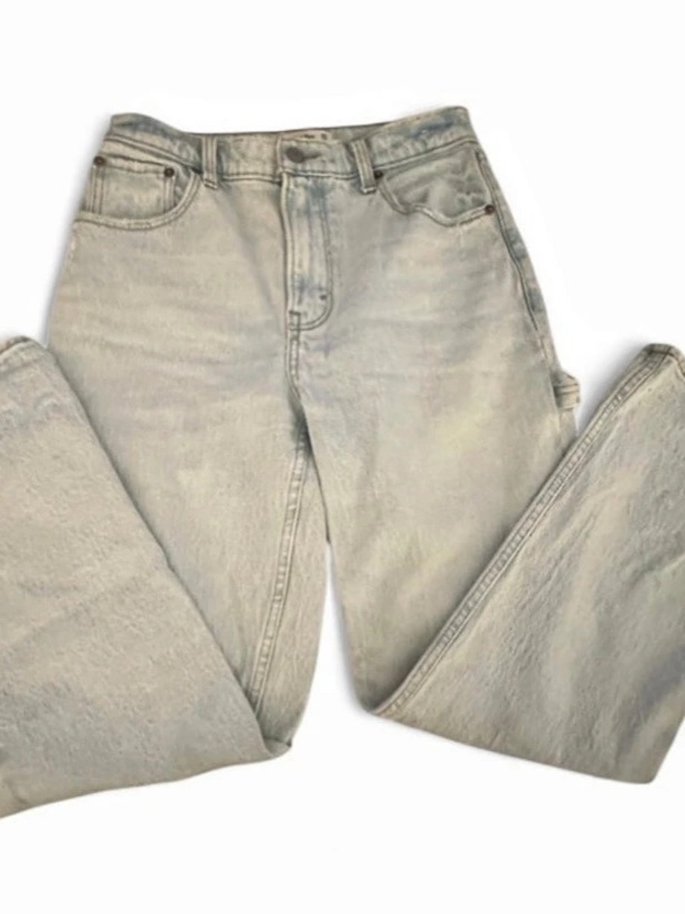 Abercrombie & Fitch The '90s Straight Ultra High Rise Jeans Blue Waist 21
